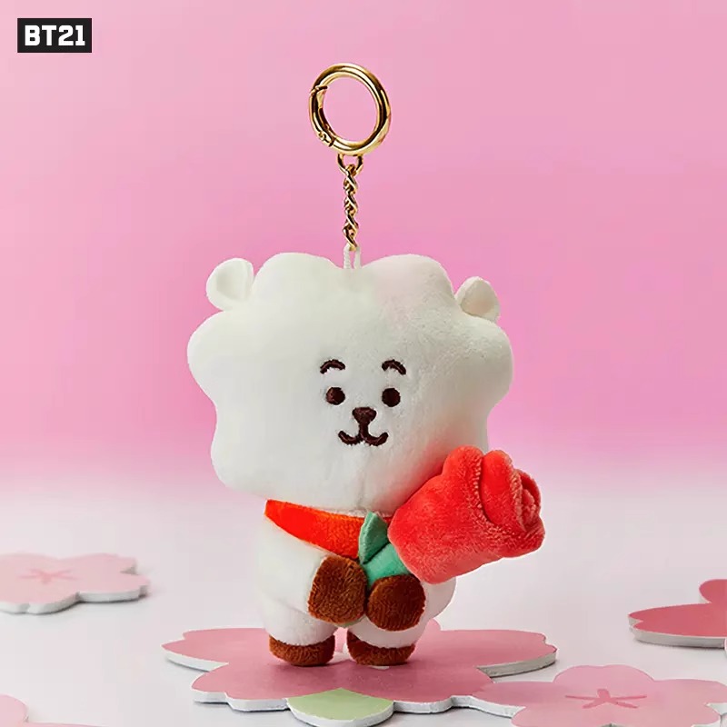 BT21 防弹少年团SPRING DAY系列毛绒公仔钥匙扣挂件玩偶包挂饰女 - 图0