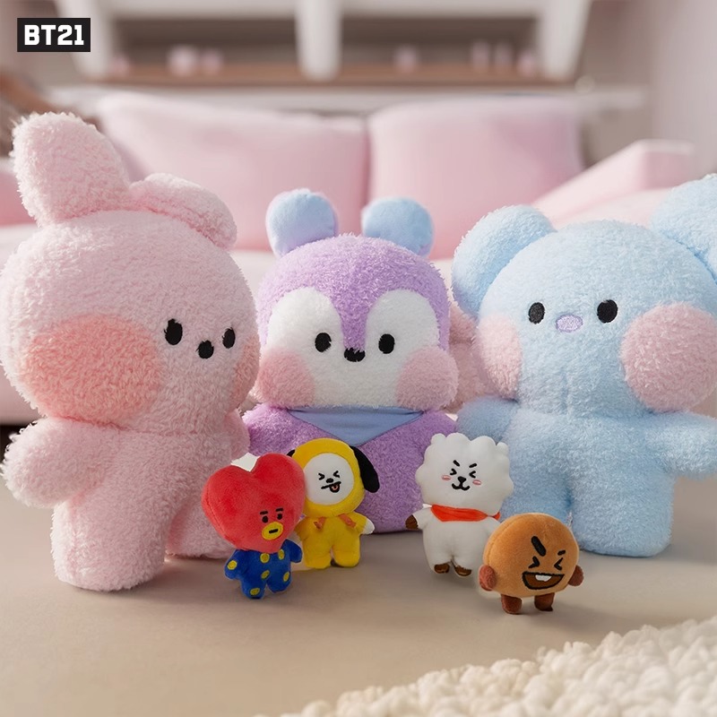 BT21 minini BIG&TINY系列毛绒公仔玩偶卡通可爱站姿娃娃女生礼物-图0