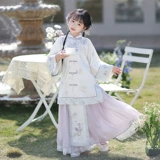 Детское ханьфу, комплект для девочек, платье, китайский стиль