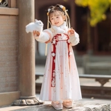 Зимнее детское ханьфу, платье для девочек, китайский стиль