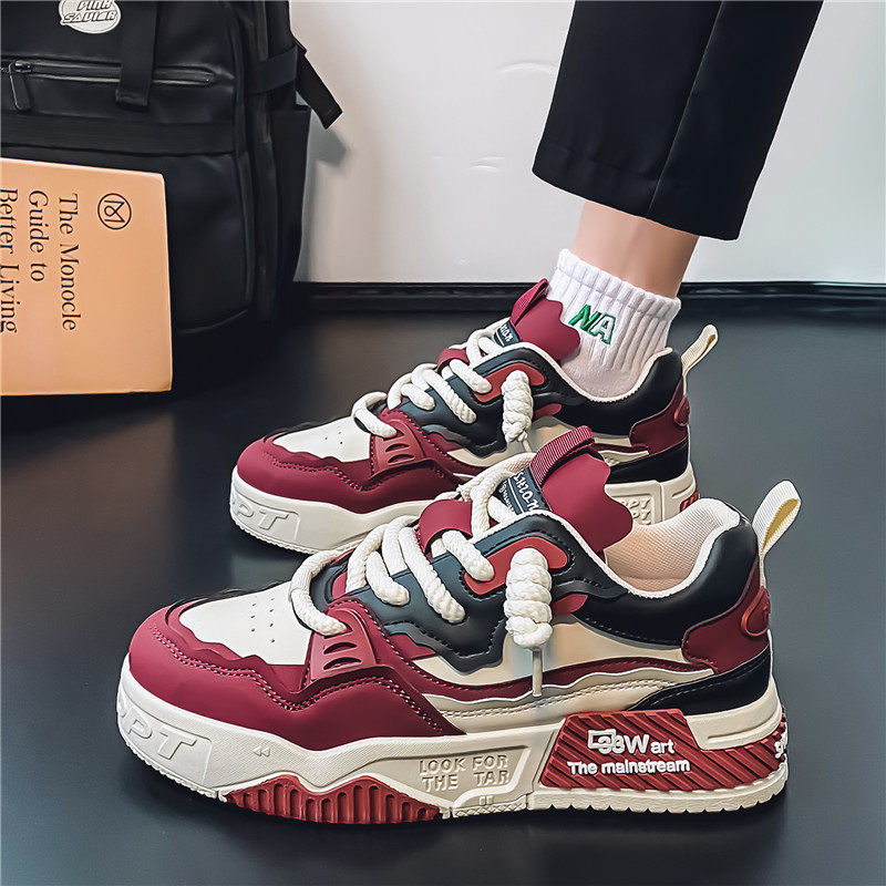 47大码48男鞋春季红色本命年休闲百搭板鞋青少年痞帅增高运动潮鞋,淘宝优惠券,粉丝福利购,淘宝优惠卷