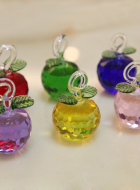 水晶苹果树圣诞节家居简约风摆件