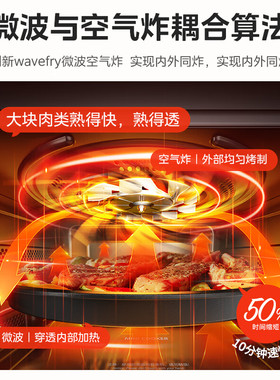 美的小滋味家用微波炉微烤炸三合一空气炸锅电烤箱官方正品C15