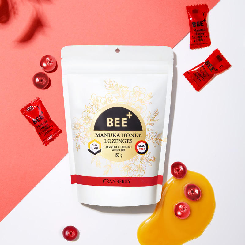 新西兰BEE+麦卢卡蜂蜜UMF13+润喉糖纯天然蜂蜜糖清新护嗓利咽多味-图1