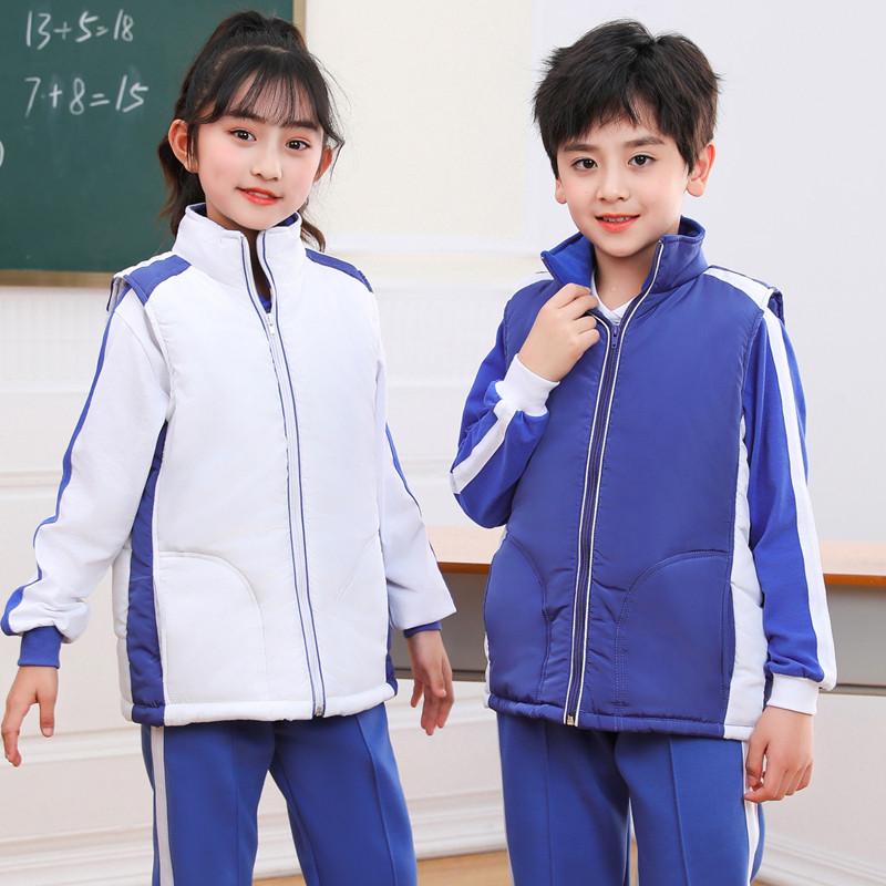 深圳市小学生校服女棉马甲冬装男棉背心御寒夹棉加绒保暖空气层,淘宝优惠券,粉丝福利购,淘宝优惠卷