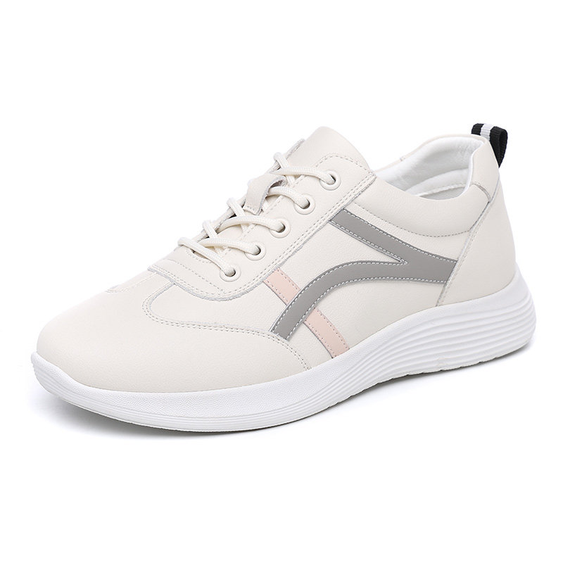 旺奈小白鞋女秋季软底防滑休闲妈妈单鞋青年平底百搭系带圆头女鞋,淘宝优惠券,粉丝福利购,淘宝优惠卷