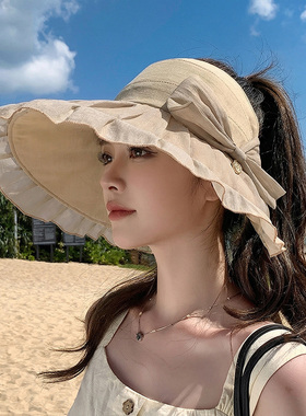 新款防晒帽女好看时尚百搭可折叠