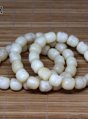 天然骆驼骨雕刻阿呆手串原色油润手链文玩珠串