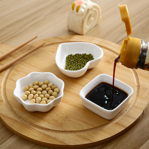 创意日式树叶陶瓷小碟子厨房多用调味碟冰裂釉调料酱醋餐具调料碟 - 图1