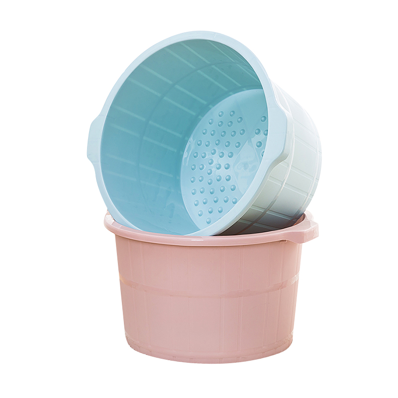 集美日用家居商城家用泡脚桶成人加厚加高手提洗脚桶塑料按摩足浴桶泡脚盆洗脚盆子3