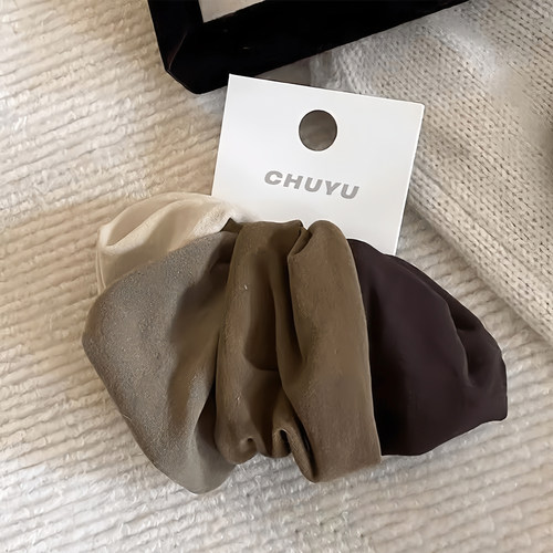 高弹力无缝超宽面膜肌头绳2025新款高马尾发绳皮筋女扎头发圈头饰 - 图3