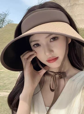 防晒帽女护颈遮脸防紫外线遮阳帽