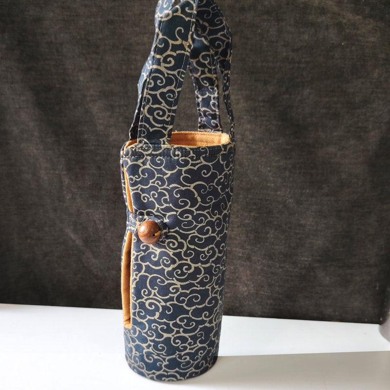 tomic特美刻钛焖茶壶保护套纯棉旧布侧开布杯套茶具收纳袋1000ML - 图0