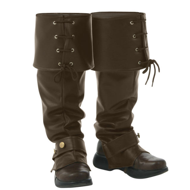 COS performance equipment high-quality PU leather pirate king renaissance warrior warrior shoe cover foot cover boot cover