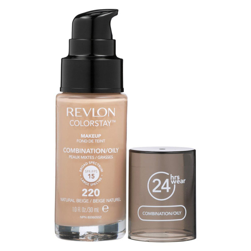 美国Revlon露华浓24小时不脱色粉底液30ML遮瑕控油保湿送葫芦扑