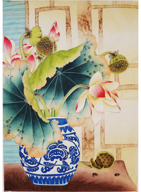 纯手绘工笔画客厅餐厅小品画