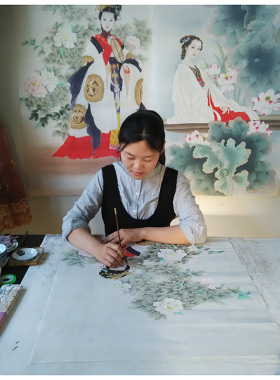 四时手工花鸟办公室手绘定制国画