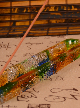 古法琉璃香插香插摆件