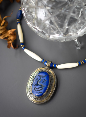 个性设计款青金石火漆印章西亚老珠