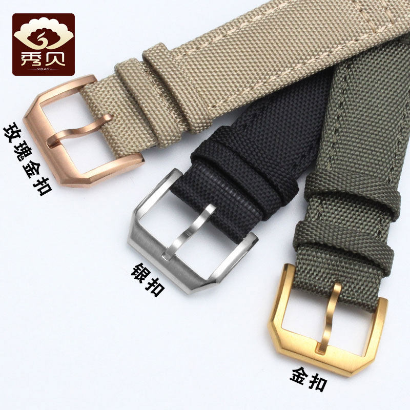 适配iwc尼龙帆布飞行员配件手表带 秀贝配件