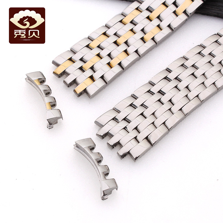 代用omega钢带蝶飞精钢表带手表带 秀贝配件