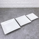 Pure white ceramic plate square steak plate dessert flat plate
