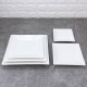 Pure white ceramic plate square steak plate dessert flat plate