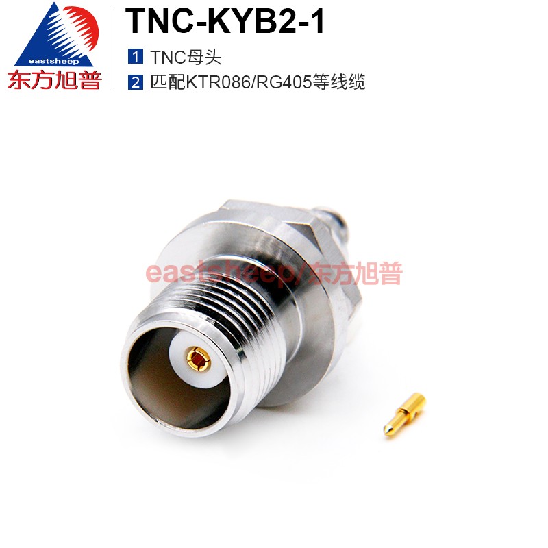 东方旭普 射频连接器 TNC-KYB2-1 TNC母头 匹配086/RG405等线缆 - 图0