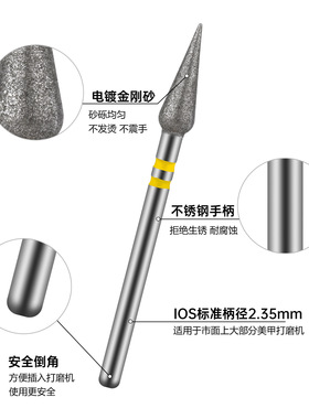 美甲俄式前置处理金刚砂打磨头开