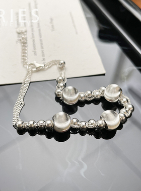 女生S925银小众时尚复古手链