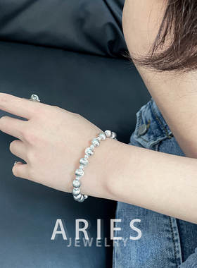 情侣S925纯银时尚百搭猫眼球手链