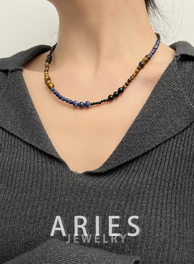 S925纯银锁骨链女法式复古项链