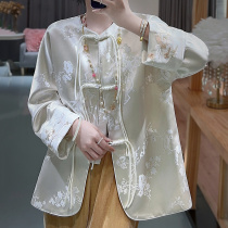 New Chinese womens clothing autumn and winter style Tang suit Chinese wind small cotton padded jacket with jacket 2023 retro modified hanfu jacket