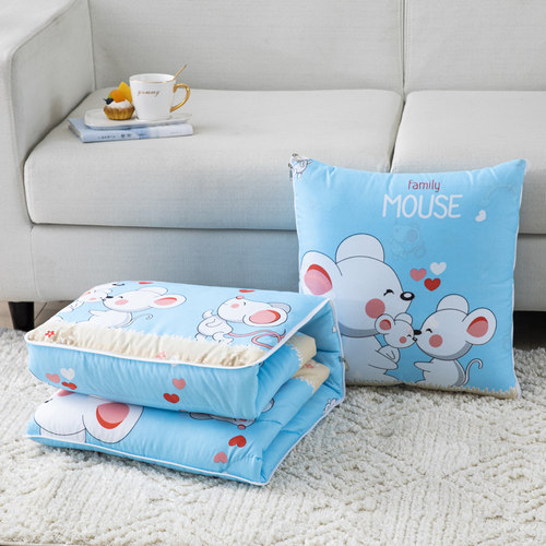 多功能抱枕被子两用办公室靠垫被汽车沙发折叠空调被送人礼品回礼 - 图0