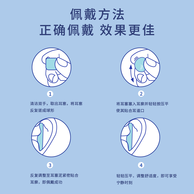 零听硅胶泥耳塞睡眠睡觉专用降噪可塑性不入耳防吵防噪音隔音神器