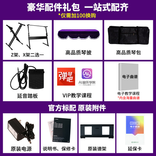 雅马哈电子琴KB209/309成人61键专业老年考级儿童初学者家用便携 - 图1