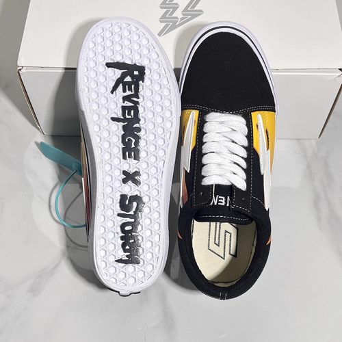 复仇风暴闪电 帆布鞋 低帮休闲情侣 联名款 透气 低帮 男女同款 - 图0