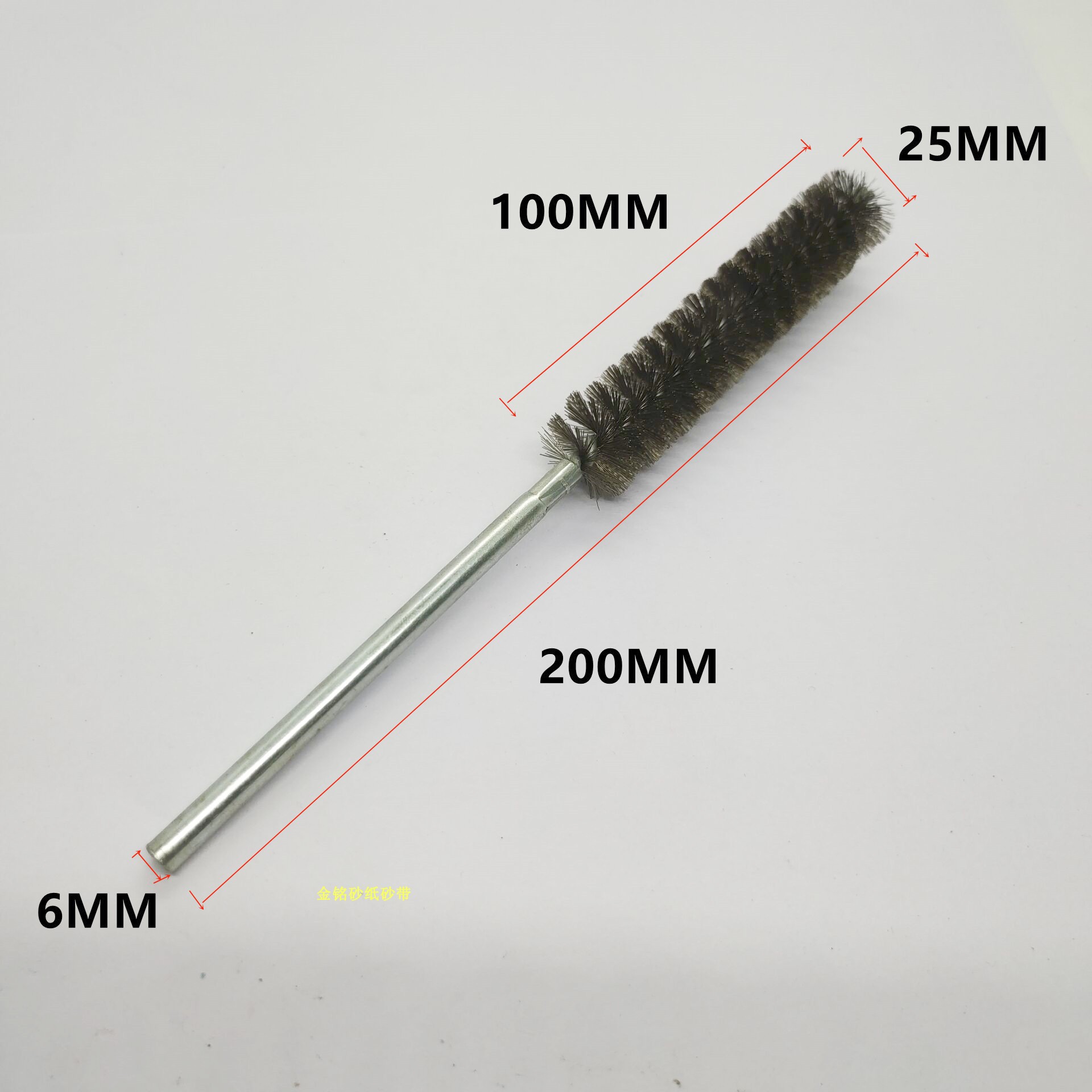 内孔钢丝刷 铜丝刷头 管道除锈刷 内管抛光刷 带棒毛刺圆孔钢丝刷 - 图1