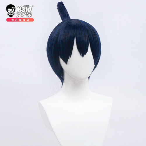 秀琴家 电锯人 链锯人 早川秋cosplay假发 早川 アキ蓝黑假毛 - 图0