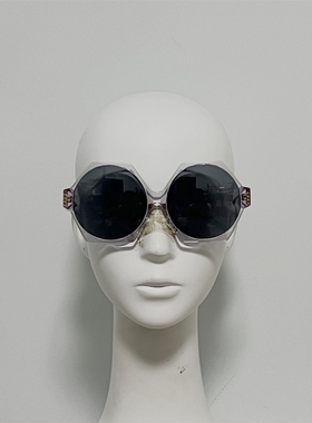 LFL1260 BORA LF意产定制板材太阳镜 女式超大不规则圆框修脸墨镜