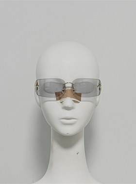 SMUA51 女式无框金属太阳镜 超大方框修脸墨镜 25年新款 INS款