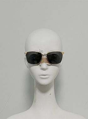 LFL346 大方框IP真金电镀钛金属款太阳镜 撞色款墨镜 样板孤品