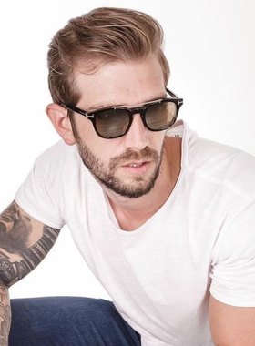 TF5532 男女款经典复古小方框眼镜架+夹片太阳镜 套镜 适合开车