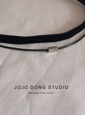 原宿丝绒双层choker项圈女锁骨链