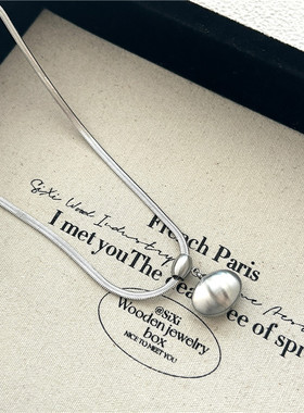 银色小众设计钛钢轻奢项链