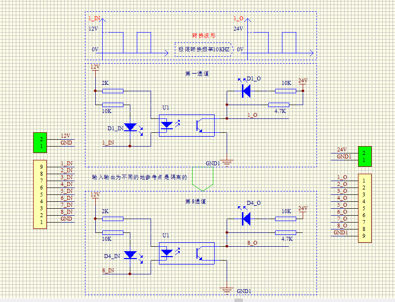 64通道电平转换模块 3.3 5V 12V 24多电压转换 8KHZ 转换频率 - 图0