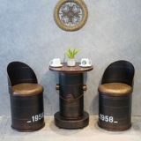 Retro Loft Industrial Wind Wine Bar Milk Tea Dessert Store Store Store Store Store Store, стул, стул для бочка стул бочки