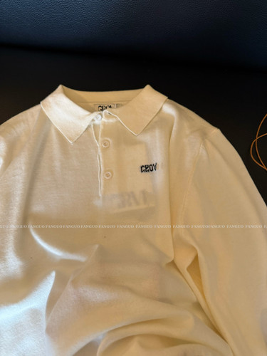 gro* 谬里谬气 知识分子风 经典羊毛polo衫针织衫女 - 图2