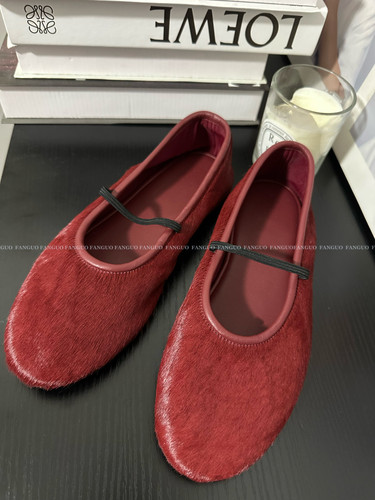 【白月光】绝美！r*w头层羊皮马毛少女芭蕾舞鞋玛丽珍公主鞋单鞋 - 图2