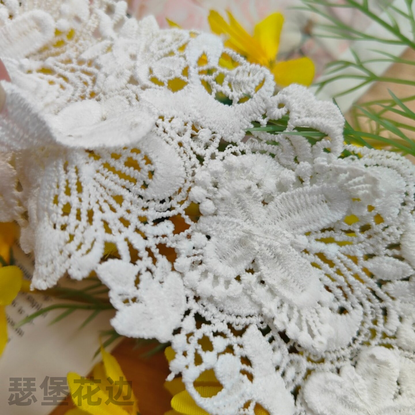 7cm white three-dimensional embroidery lace butterfly hollow embroidery accessories clothing/home fabric DIY